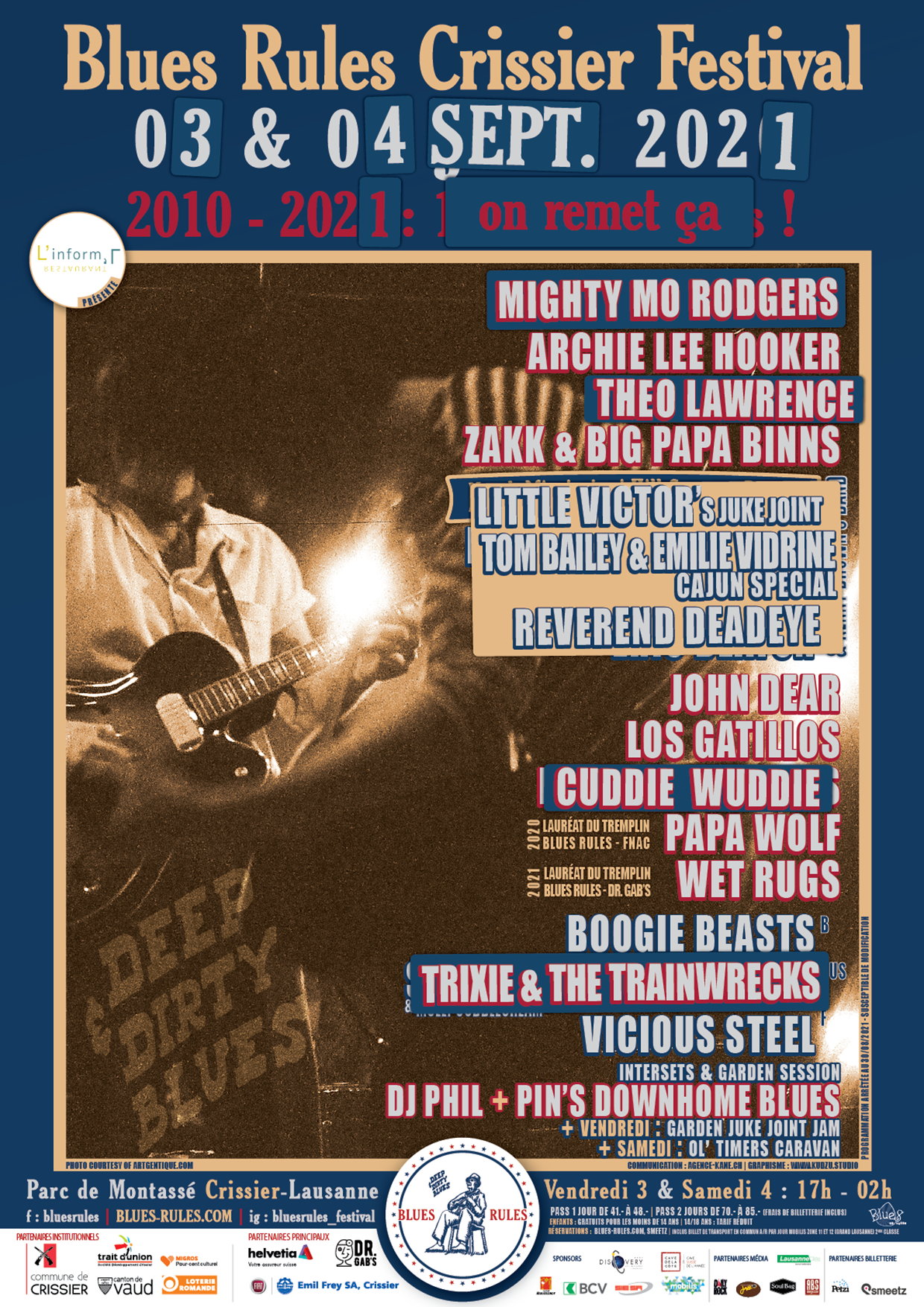 affiche Blues Rules Crissier Festival 2021