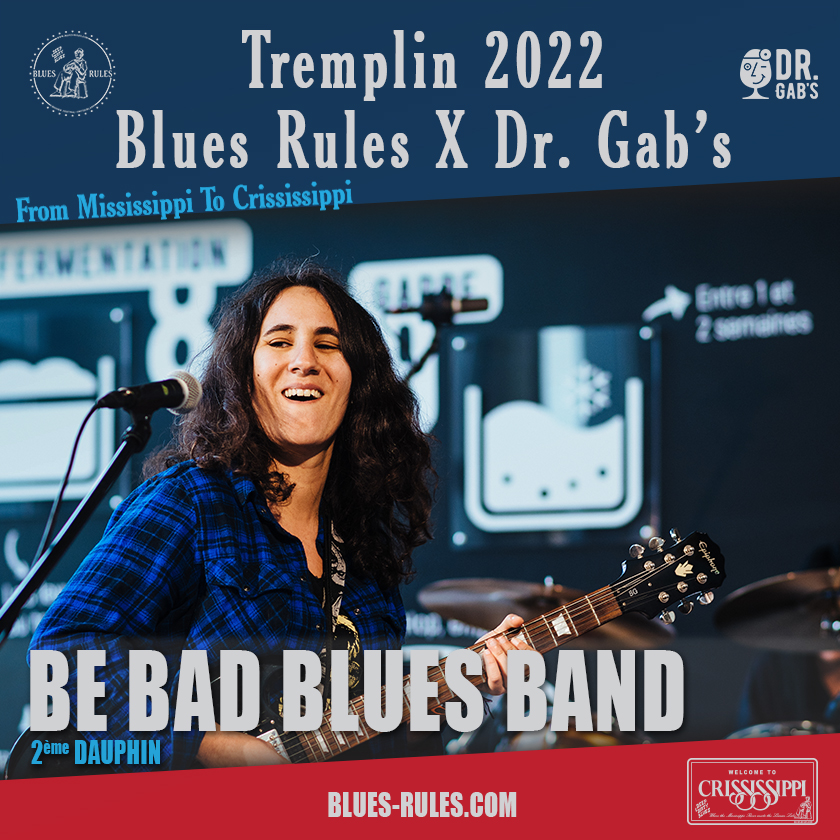 lauréat Tremplin 2022 Blues Rules Crissier Festival dr gab's be bad blues band