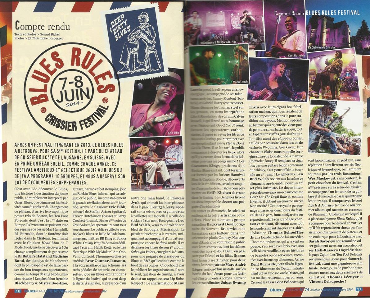 revue dans Blues Magazine