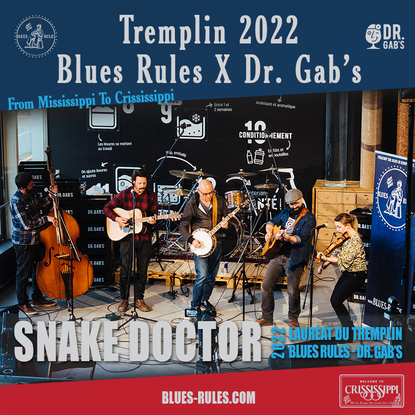 lauréat Tremplin 2022 Blues Rules Crissier Festival dr gab's Snake Doctor