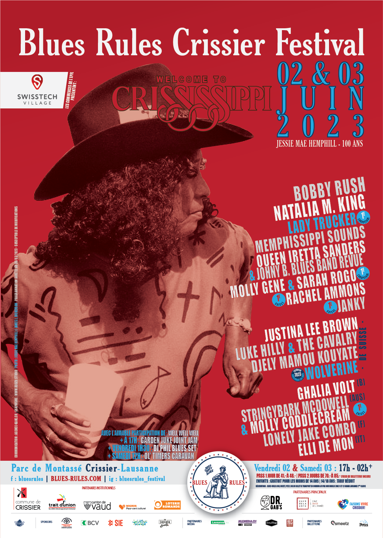 L'affiche affiche Blues Rules Crissier Festival 2023